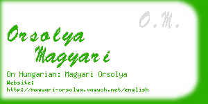 orsolya magyari business card